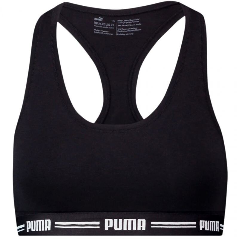 Naiste spordirinnahoidja Puma Racer Back Top 1P Hang Sports Bra W 907862 04, must hind ja info | Naiste spordiriided | kaup24.ee