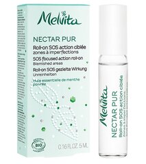 Матирующий крем-карандаш для лица с аппликатором Melvita Nectar Pur SOS Roll-On Targeted Action Organic, 5 мл цена и информация | Кремы для лица | kaup24.ee