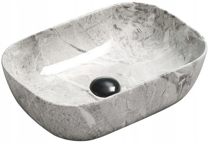 Valamu Mexen Rita, Hall marmor 1 hind ja info | Kraanikausid, valamud | kaup24.ee