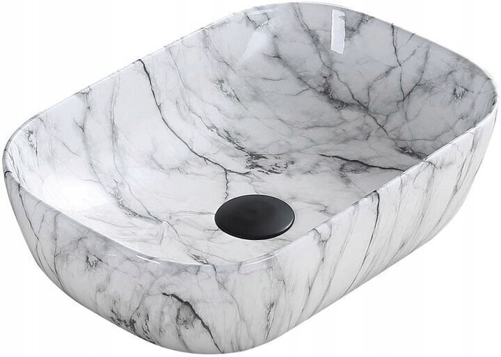 Valamu Mexen Rita, Valge marmor 1 hind ja info | Kraanikausid, valamud | kaup24.ee