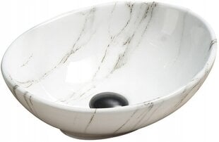 Valamu Mexen Elza, Valge marmor 3 hind ja info | Kraanikausid, valamud | kaup24.ee