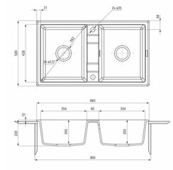 Deante granitinė virtuvinė plautuvė Deante Eridan, ZQE_T203, Anthracite цена и информация | Раковины на кухню | kaup24.ee