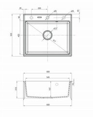 Deante granitinė virtuvinė plautuvė Deante Andante, ZQN_T103, Anthracite цена и информация | Раковины на кухню | kaup24.ee