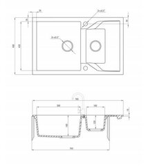 Deante graniidist köögivalamu Deante Andante ZQN T513, Anthracite цена и информация | Раковины на кухню | kaup24.ee