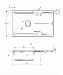 Deante graniidist köögivalamu Deante Andante ZQN T113, Anthracite цена и информация | Раковины на кухню | kaup24.ee