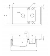 Deante granitinė virtuvinė plautuvė Deante Andante, ZQN_5513, Beige цена и информация | Раковины на кухню | kaup24.ee