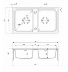 Deante granitinė virtuvinė plautuvė Deante Zorba ZQZ G203, Metallic graphite цена и информация | Раковины на кухню | kaup24.ee