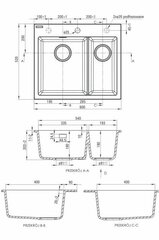 Deante granitinė virtuvinė plautuvė Deante Eridan, ZQE_S503, Metallic grey цена и информация | Раковины на кухню | kaup24.ee