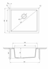 Deante graniidist köögivalamu Deante Corda Flush ZQA N10F, Nero цена и информация | Раковины на кухню | kaup24.ee