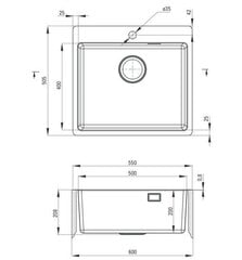 Köögivalamu Deante Olfato ZPO 010B, satin цена и информация | Раковины на кухню | kaup24.ee