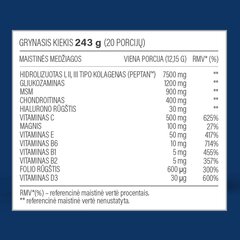 Toidulisand Joint Complex kollageen 7500 mg, 243g hind ja info | Vitamiinid, toidulisandid, preparaadid tervise heaoluks | kaup24.ee