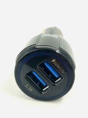 Автомобильное зарядное устройство с двумя USB-портами MD BLUE 3.1A 12V + 1 м кабель USB - Micro USB цена и информация | Зарядные устройства для телефонов | kaup24.ee