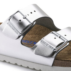 Plätud Birkenstock Arizona NL SFB Metallic Silver цена и информация | Шлепанцы, тапочки для женщин | kaup24.ee