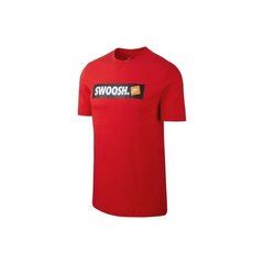 Мужская футболка Nike M Nsw Tee Swoosh Bmpr Stkr AR5027-657, красная цена и информация | Мужская спортивная одежда | kaup24.ee