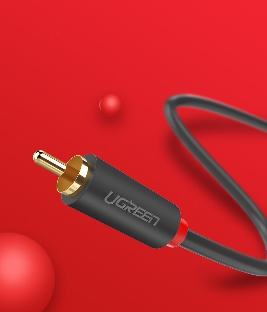 Kaabel Ugreen stereo 2RCA, Cinch 5m, hall (10520) цена и информация | Kaablid ja juhtmed | kaup24.ee