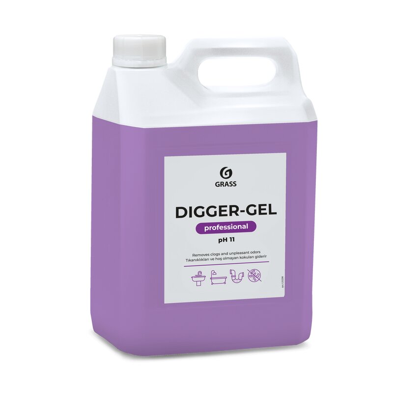 Leeliselised vahendid kanalisatsioonitorude puhastamiseks “Digger-gel” Professional 5,3 kg цена и информация | Puhastusvahendid | kaup24.ee