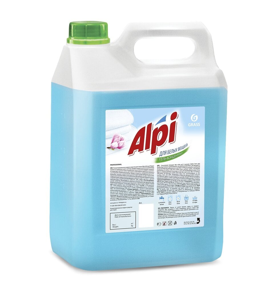 Geeli kontsentraat valgete asjade jaoks “ALPI” (pudel 5 kg) hind ja info | Pesuvahendid | kaup24.ee