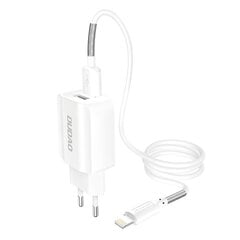 Зарядное устройство для телефона Udao 2X USB EU 5В / 2.4A + Lightning кабель, белый цена и информация | Зарядные устройства для телефонов | kaup24.ee