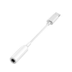 Adapter USB Type C į 3.5 mm mini jack Female, valge hind ja info | Mobiiltelefonide kaablid | kaup24.ee