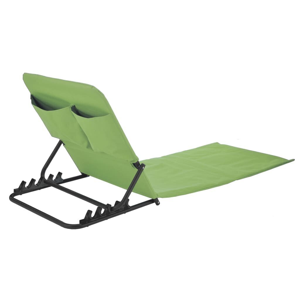 HI kokkupandav rannamatt-tool, PVC, roheline hind ja info | Päevitustoolid | kaup24.ee