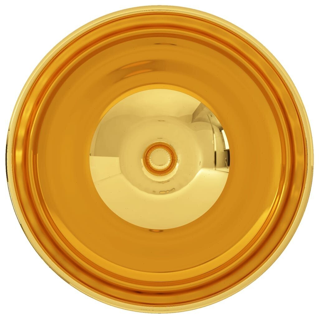 vidaXL valamu 32,5 x 14 cm, keraamiline, kuldne hind ja info | Kraanikausid, valamud | kaup24.ee