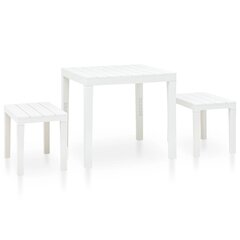 Садовый стол с 2 скамейками, белый цена и информация | Комплекты уличной мебели | kaup24.ee