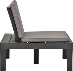 Садовое кресло с подушкой, цвет антрацит цена и информация | Садовые стулья, кресла, пуфы | kaup24.ee