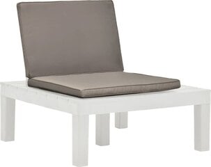 Садовое кресло с подушкой, белое цена и информация | Садовые стулья, кресла, пуфы | kaup24.ee