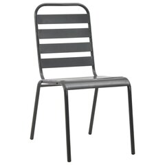 Lauko kėdės, 4 vnt., pilkos hind ja info | Aiatoolid | kaup24.ee
