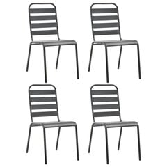 Lauko kėdės, 4 vnt., pilkos hind ja info | Aiatoolid | kaup24.ee