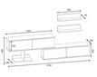 Elutoamööbli komplekt Kalune Design 756(II), valge/pruun цена и информация | Sektsioonid | kaup24.ee