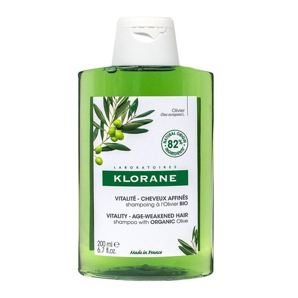 Juuksešampoon Klorane Vitalite, 200 ml hind ja info | Šampoonid | kaup24.ee
