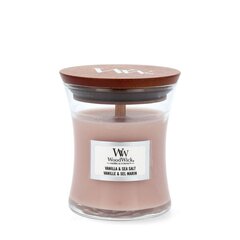 WoodWick ароматическая свеча Vanilla & Sea Salt, 85 г цена и информация | Подсвечники, свечи | kaup24.ee