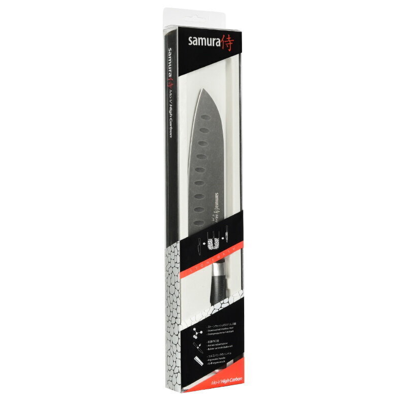 Samura MO-V Stonewash Santoku nuga, 18 cm hind ja info | Noad ja tarvikud | kaup24.ee