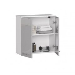 Шкафчик для ванной комнаты навесной NORE Fin 1550, белый/серый цена и информация | Шкафчики для ванной | kaup24.ee