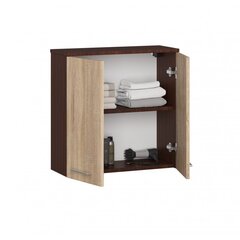Шкафчик для ванной комнаты навесной NORE Fin 1549, коричневый/дуб цена и информация | Шкафчики для ванной | kaup24.ee