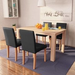 Обеденный стол и стулья, 5 шт., коричневые цена и информация | Комплекты мебели для столовой | kaup24.ee