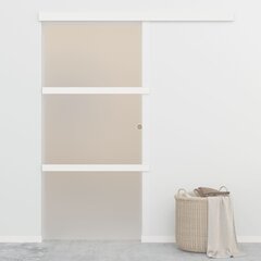 vidaXL lükanduks, pehmed piirajad, ESG-klaas ja alumiinium 90 x 205 cm цена и информация | Внутренние двери | kaup24.ee