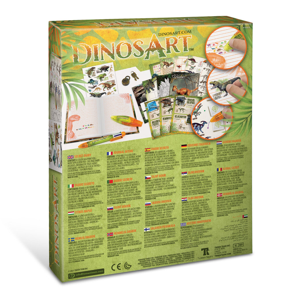 Loominguline komplekt Dinosart Secret Diary, 15053 hind ja info | Vihikud, märkmikud ja paberikaubad | kaup24.ee