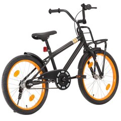 vidaXL laste jalgratas esipakiraamiga, 20'', must ja oranž hind ja info | Jalgrattad | kaup24.ee