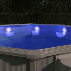 vidaXL sukeldatav ujuv basseini LED-lamp, mitmevärviline, puldiga цена и информация | Аксессуары для бассейнов | kaup24.ee