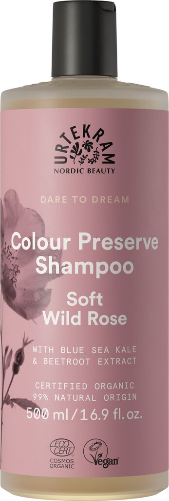 Šampoon värvitud juustele Urtekram Soft Wild Rose, 500 ml hind ja info | Šampoonid | kaup24.ee