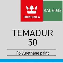 Metallivärv Tikkurila Temadur 50 RAL 6032 Signal Green 3L hind ja info | Värvid | kaup24.ee