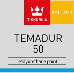 Metallivärv Tikkurila Temadur 50 RAL 1021 Bright Yellow 3L komplekt hind ja info | Värvid | kaup24.ee