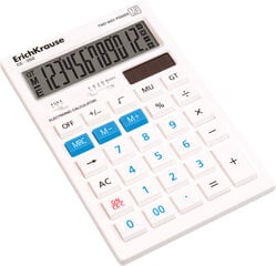 Kalkulaator 12-DIGIT CC-352, valge, 12 kohta цена и информация | Смягчает воду и защищает Вашу посудомоечную машину от извести. | kaup24.ee