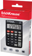 Калькулятор ПК-111, ErichKrause, 8-ми разрядный дисплей цена и информация | Канцелярские товары | kaup24.ee