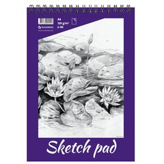 Paber Sketch pad A4, 120 g, 40 lehte, perfo, spiraalköide hind ja info | Vihikud, märkmikud ja paberikaubad | kaup24.ee