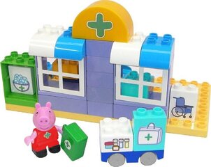 Klotside komplekt kohvris Peppa Pig meditsiinikeskus 32 tk hind ja info | Klotsid ja konstruktorid | kaup24.ee