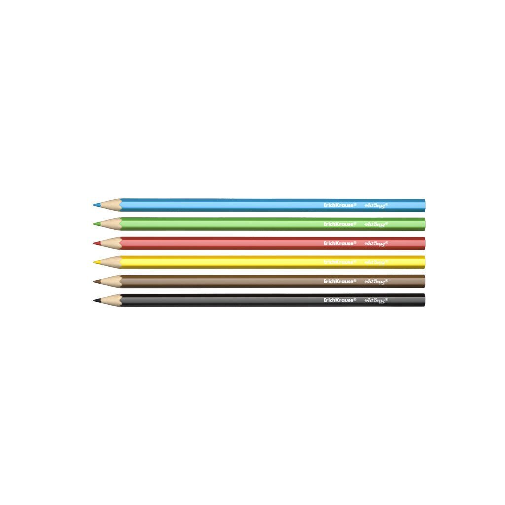 Värvipliiatsid ART BERRY 6 värvi hind ja info | Kunstitarbed, voolimise tarvikud | kaup24.ee
