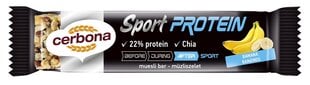 Протеиновый батончик из банановых мюсли CERBONA Sport (с высоким содержанием белка), 35 г цена и информация | Для лакомств | kaup24.ee